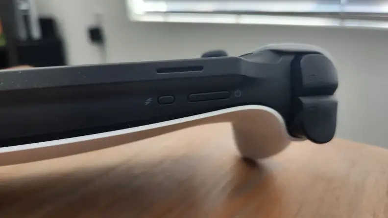 A close up of the power and PS Link buttons on the PlayStation Portal.
