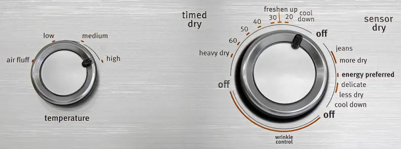 Despite the use of a crank timer, most of the Maytag Centennial MEDC555DW's cycles actually rely on sensors.
