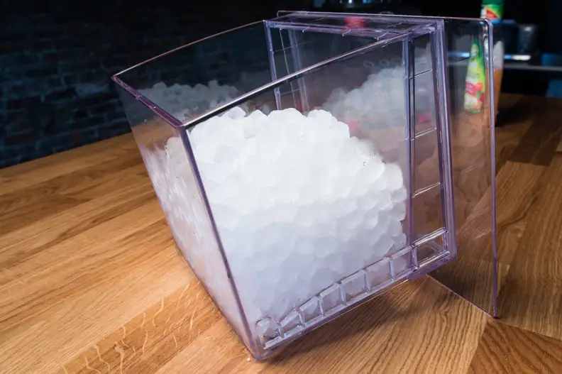 The Opal produces about a pound of ice per hour.