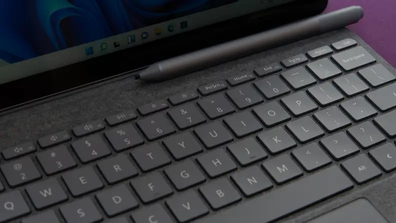 Stylus lies on the keyboard