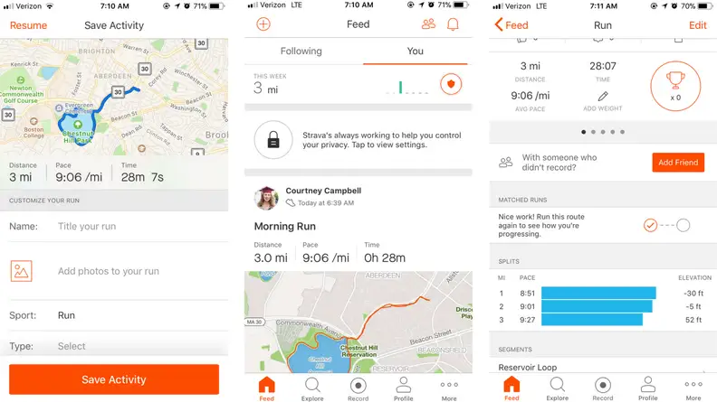 Strava Running App