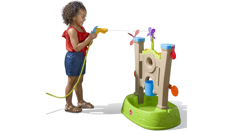 Kids will love using their water blaster to aim at the various targets on the Water Park Arcade.
