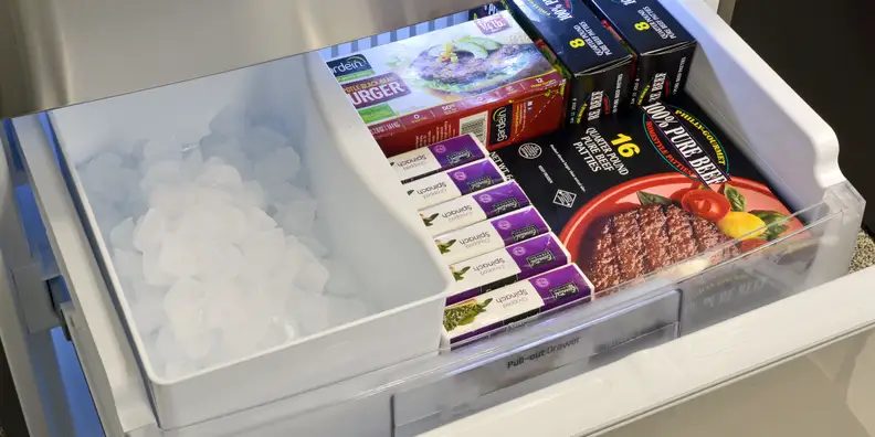Fixed structures—like control consoles and ice makers—are taken into account. But you can bet removable items, like that ice bucket, certainly are not.