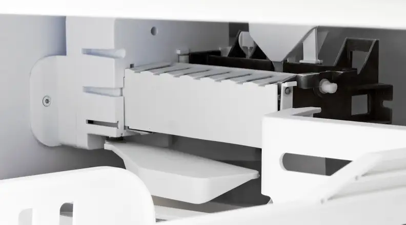 A secondary icemaker in the GE Profile PFE28RSHSS's freezer helps crank out cubes for when bulk ice is needed.