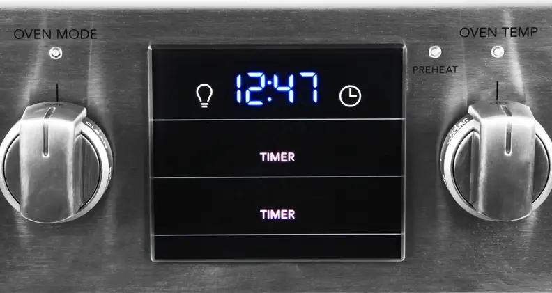 oven controls and digital display