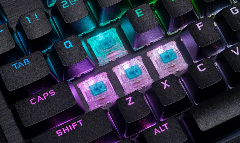 A close up of a mechanical keyboard switch