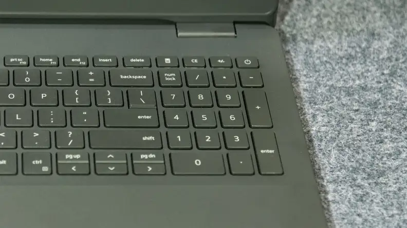 A closeup of the numpad on the right side of the keyboard