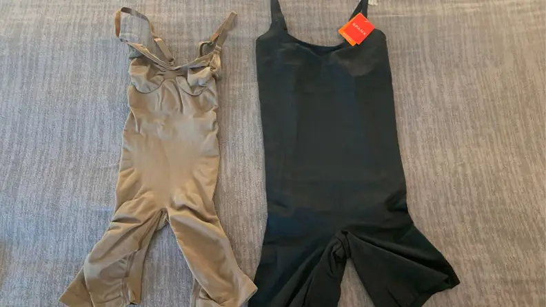 Skims bodysuit looks smaller off the body than Spanx's
