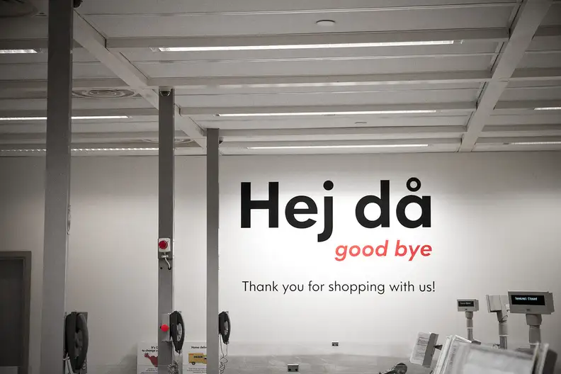 Goodbye, Ikea sign