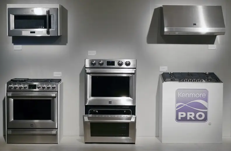 Kenmore pro microwave, wall oven, range, cooktop, range hood