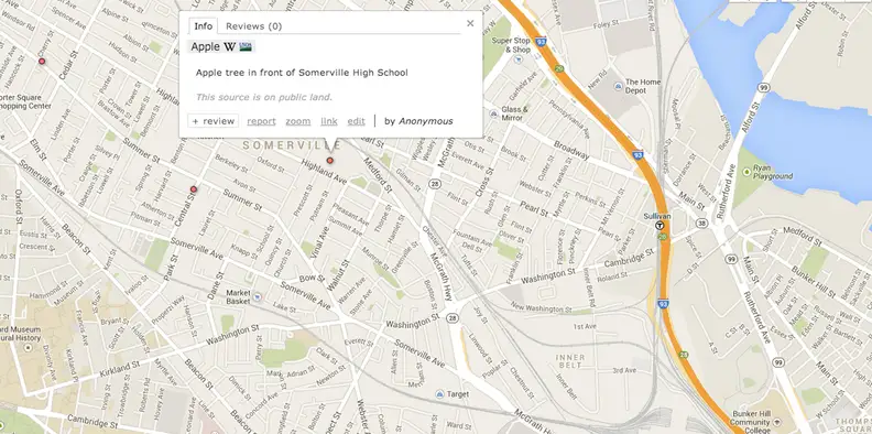 Falling Fruit operates much like Google Maps, but instead of businesses it points out foraging spots.