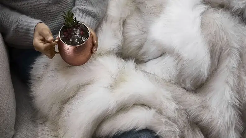 West Elm Faux Fur Throw