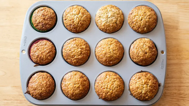 Muffins baked in a Wilton Recipe Right Muffin Pan