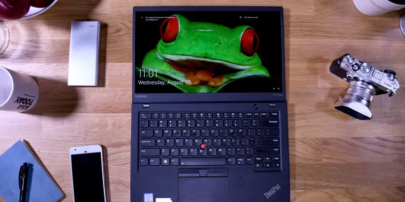 The X1 Carbon isn't a 2-in-1 and lacks a touchscreen, but it does fold flat if you need that.