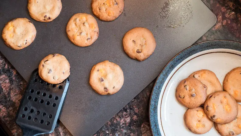 cookies on baking sheet