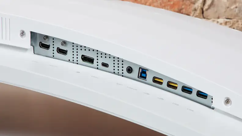 The back of the Philips Evnia 49M2C8900.