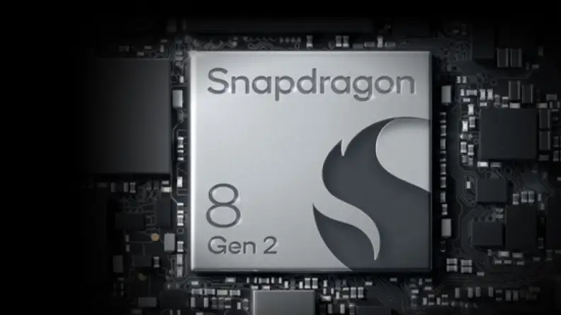 A Snapdragon microchip inside a OnePlus smartphone.