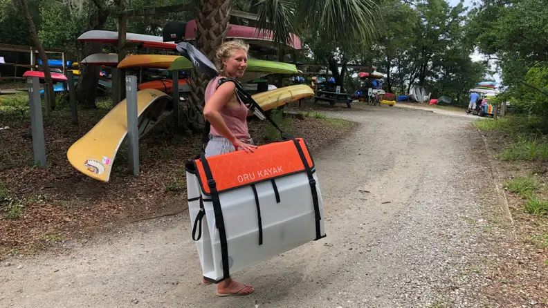 Carrying the Oru Kayak