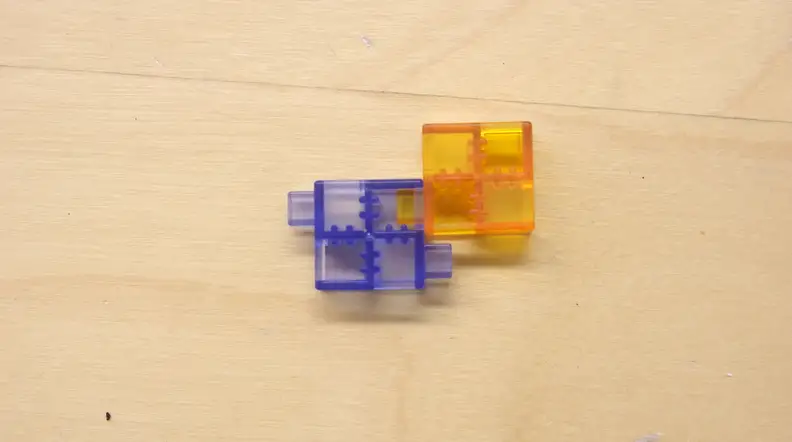 Sometimes connecting KOOV blocks can be tough because connecting one set of blocks may prevent another block from being attached in an "occupied" block hole.
