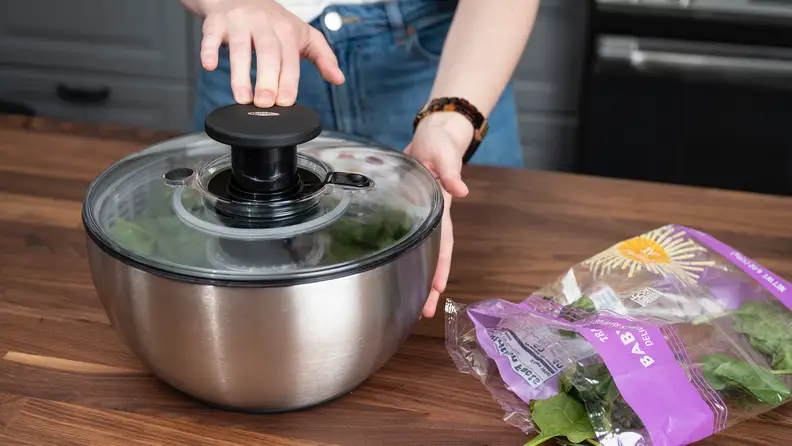 OXO Steel Salad Spinner.