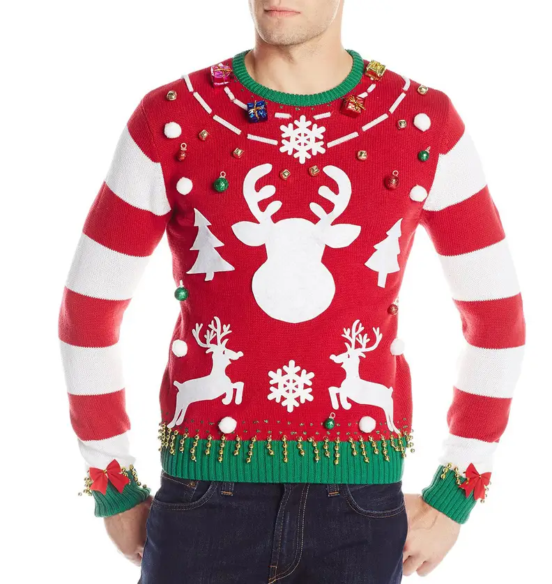 red holiday sweater