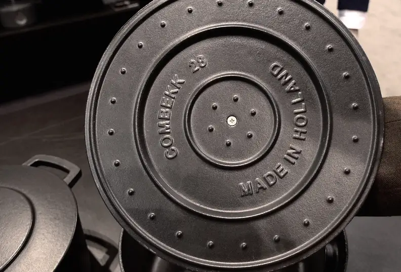 The Combekk Dutch Oven — Railways Edition — is made from recycled train tracks.