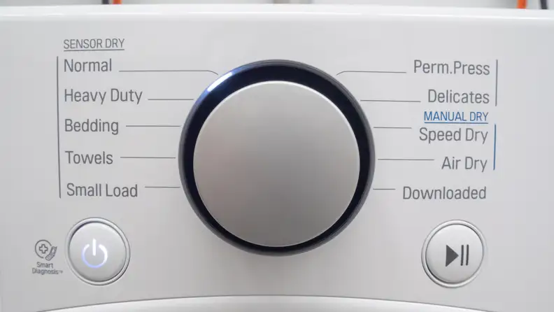 LG DLE3500W dryer selector knob