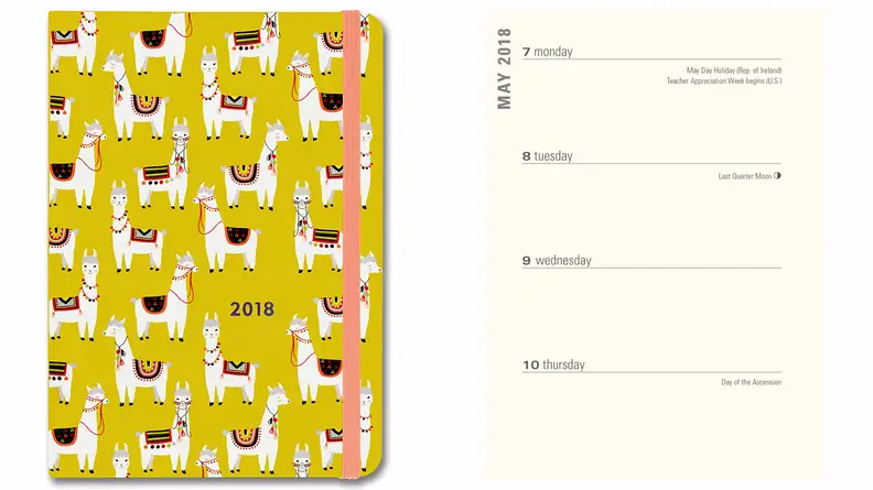 2018 Llama Weekly Planner