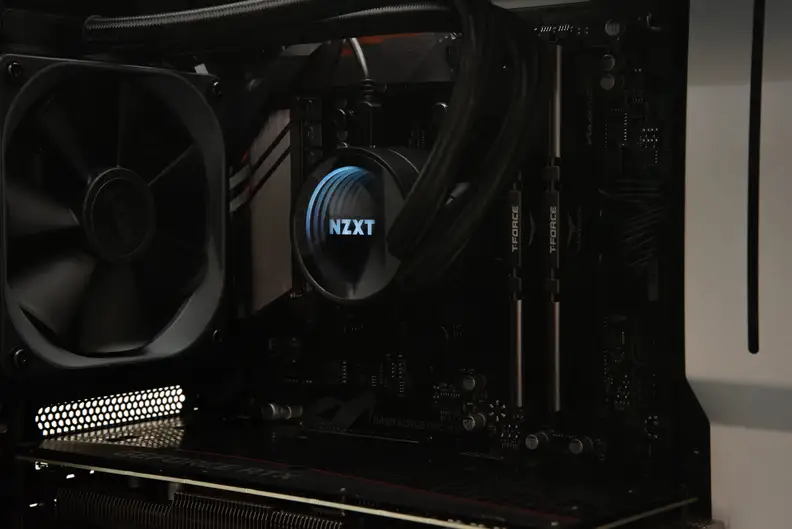 Closeup of the CPU cooler
