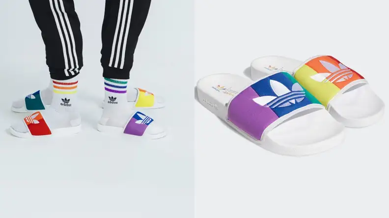 Adidas pride slides