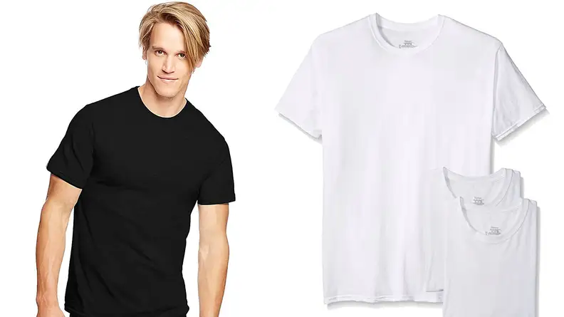 The Hanes Men’s 3-Pack Crew Neck T-Shirt.