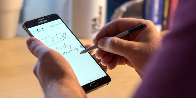 The Samsung Galaxy Note 5 has a new, spring-loaded S Pen that feels as good as ever. Just don't insert it into the stylus slot backwards, which can break the spring.