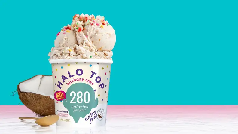 Finish off your Meatless Monday with a scoop of dairy-free Halo Top ice cream.