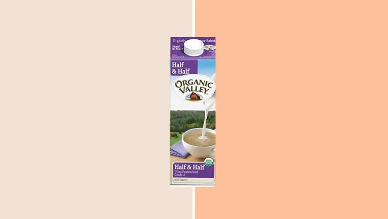 A package of Organic Valley Half & Half.