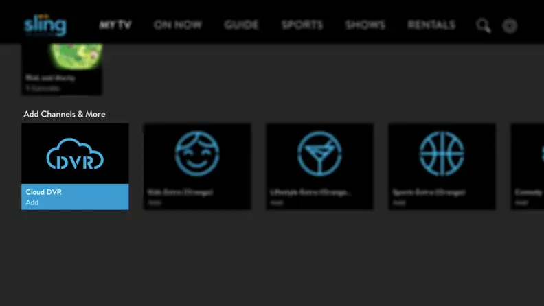 Sling TV Cloud DVR