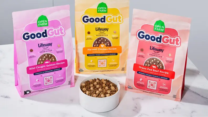 Three bags of dog food
