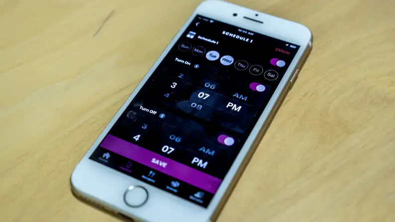 The app for the GE Profile Nugget Ice Dispenser on an iPhone