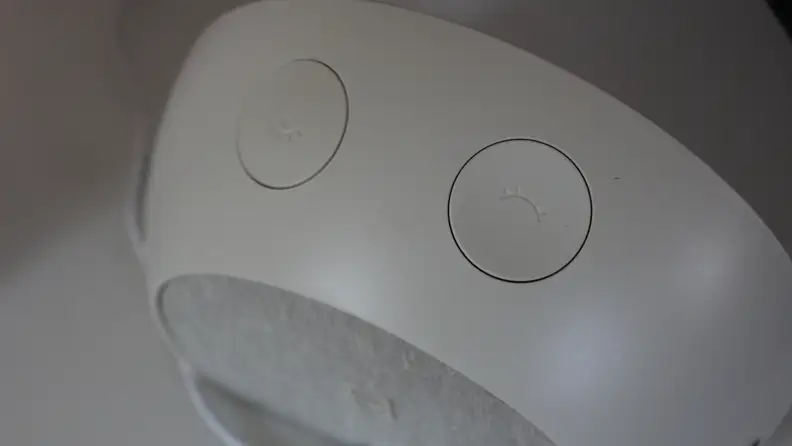 The back of the Hatch Restore 2 showing the two buttons