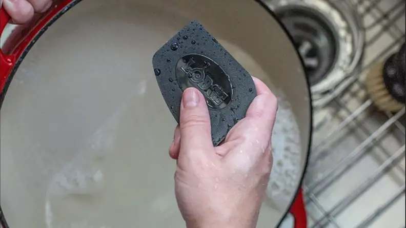 An easier way to clean your cast iron pans.