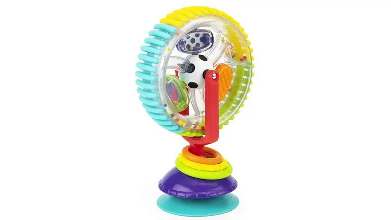 The Wonder Wheel offers a variety of colors, textures, and patterns to engage kids.