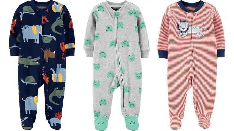Three baby onesies