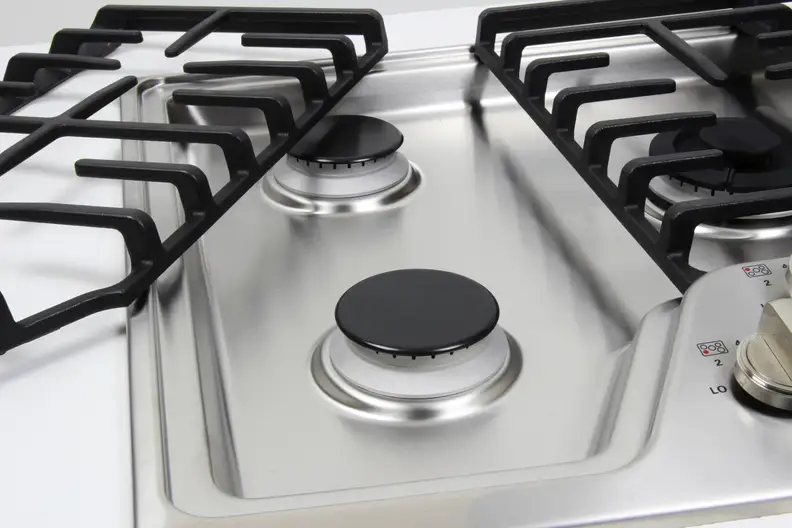 Burners with grates removed