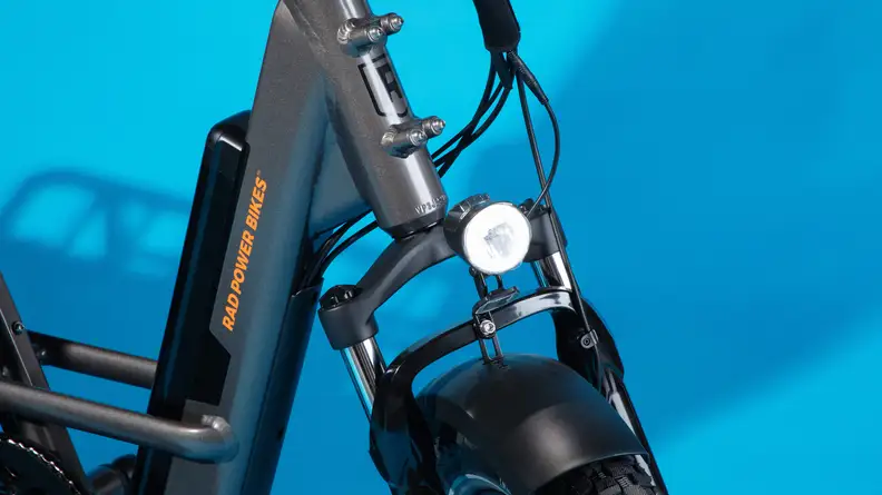 The front headlight of the RadRunner 3 Plus.