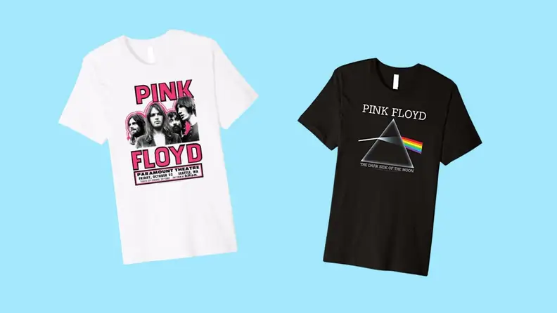 two pink floyd t shirts