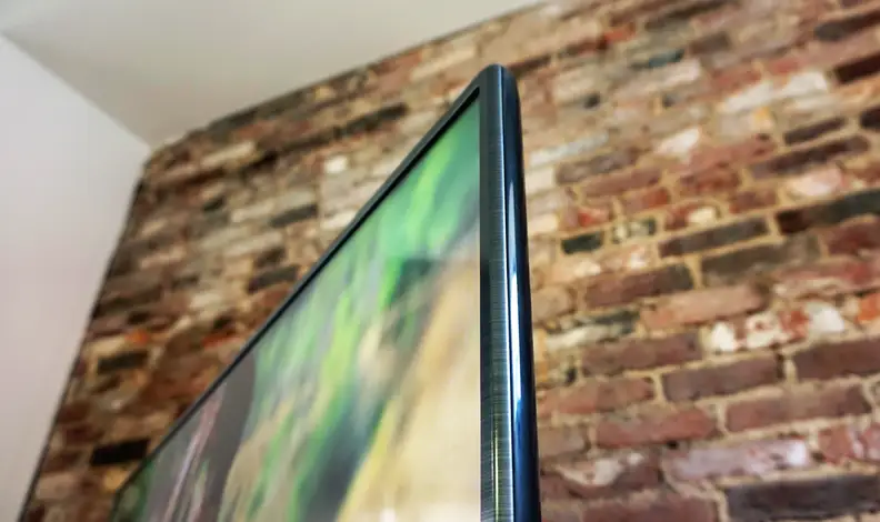 LG 50LF6100 LED TV bezel gunmetal from the side