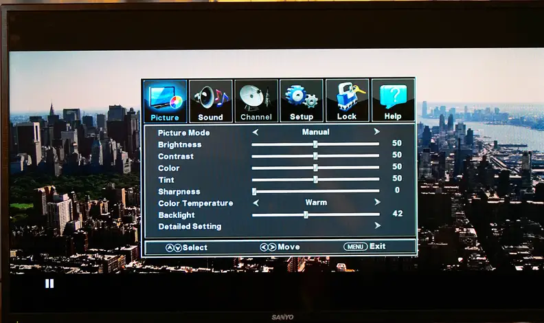 Sanyo FVD40P4 menu software
