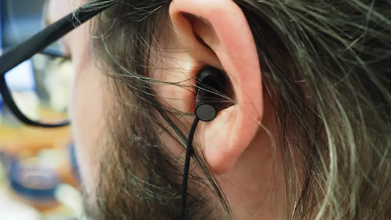 The Final Audio E2000 earbuds sit rather deep in your ear canal, blocking outside noise but occasionally feeling uncomfortable.