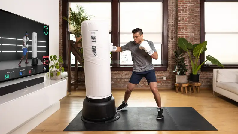 man working out with fightcamp.