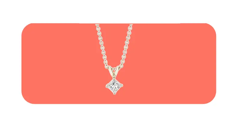 A Blue Nile Lab Grown Diamond Solitaire 14K gold pendant