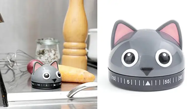Kikkerland Kitty Kitchen Timer